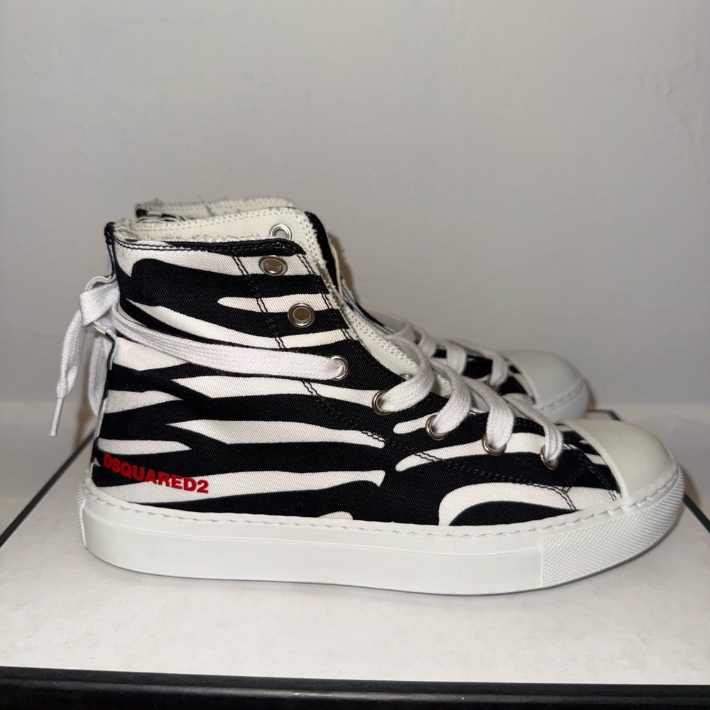Dsquared2 Zebra Pattern High-Tops - image 1